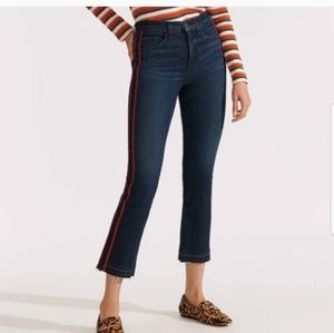 Veronica Beard Striped Crop Jean